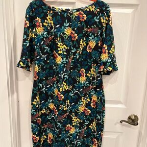 Calvin Klein Black Floral Dress